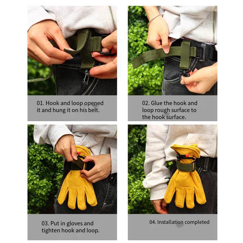 3Pcs Adjustable Nylon Hanging Buckle Strap for Gloves and Water Bottles