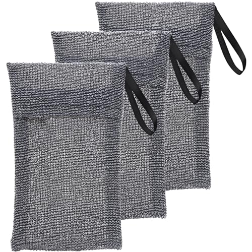 Kootinn Exfoliating Soap Saver Bag 3-Pack - Mesh Bar Soap Pouch for Shower