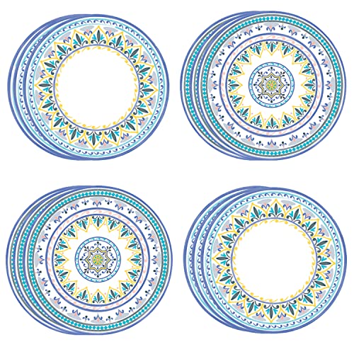 Talking Tables Moroccan Yellow & Blue Paper Party Plates - 12 Pack