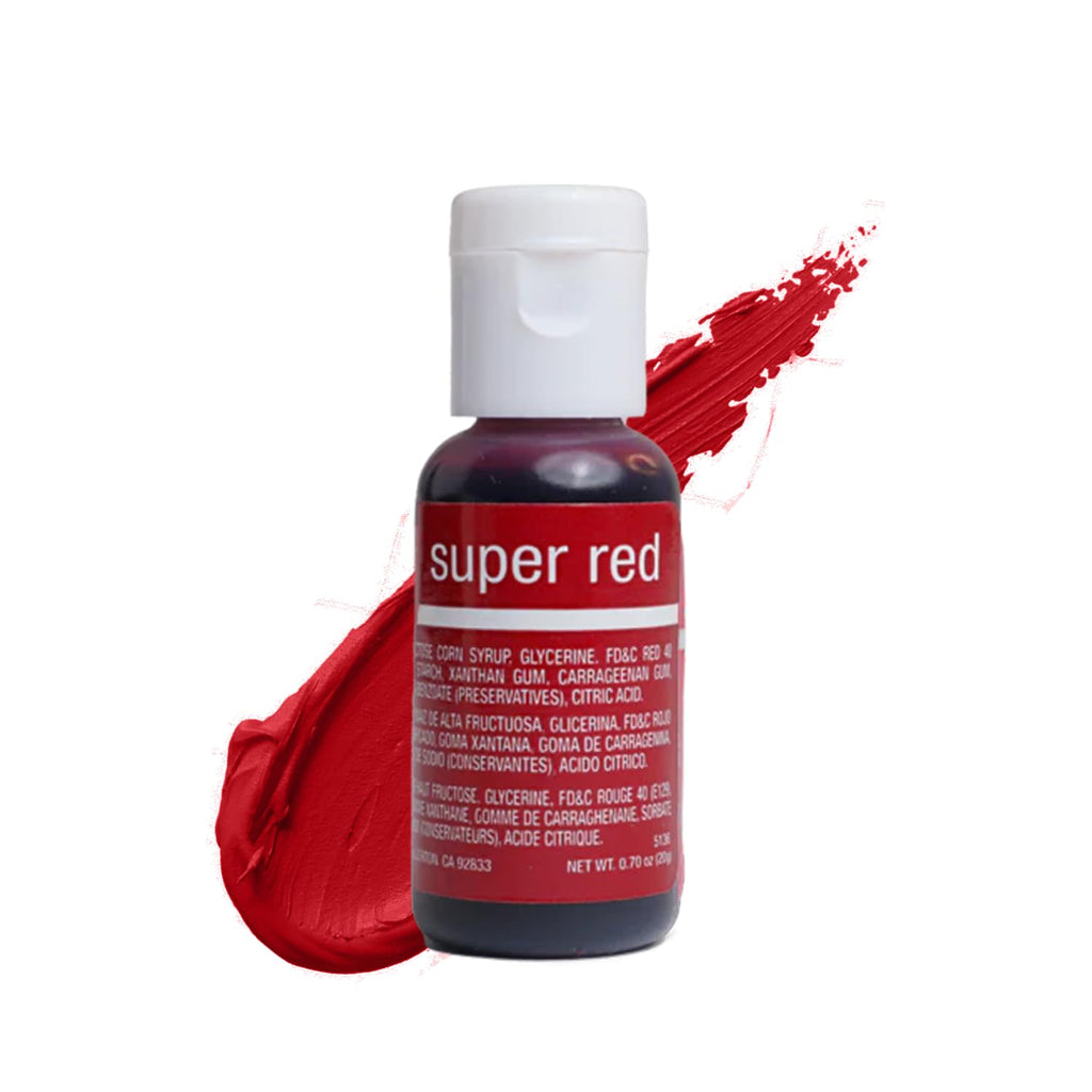 Chefmaster Super Red Liqua-Gel® Food Coloring - Vibrant Professional-Grade Dye for Icing & Fondant | 0.70 oz