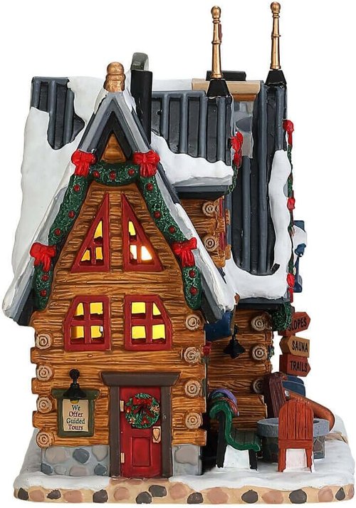 Lemax Vail Village Lighted Building - Apres-Ski Lodge in Elegant Porcelain | Perfect Holiday Decor