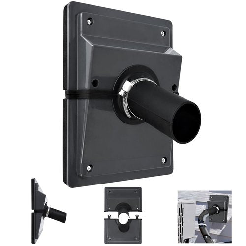 HVAC Wall Penetration and Duct Kit Cover, Split Air Conditioning Duct Kit Wall Cover, Easy to Install HVAC Wall Penetration for Indoor and Outdoor Air Conditioning Systems(Black)