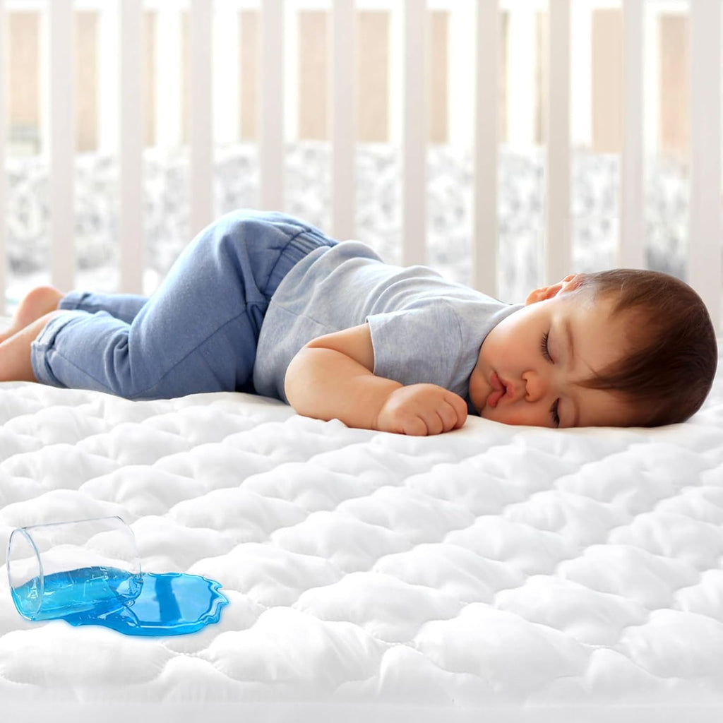 Skiennix Mini Crib Mattress Protector - Waterproof & Breathable Fitted Sheets | 38'' x 24'' - 2 Pack