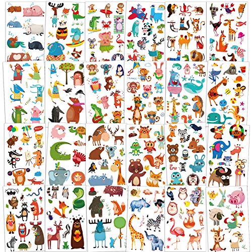Konsait Animal Temporary Tattoos for Kids 230+ PCS Waterproof