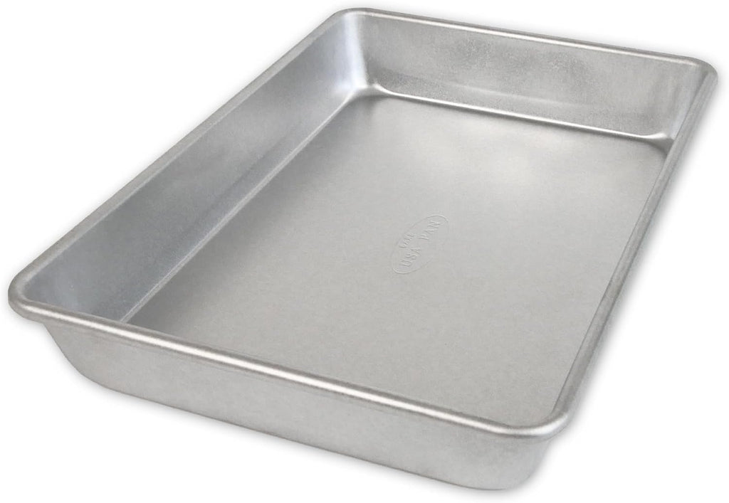 USA Pan Rectangular Cake Pan - Uncoated Aluminized Steel, 9 x 13-Inch for Perfect Baking