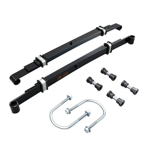 10L0L 4 Leaf Club Car Precedent Heavy Duty Rear Leaf Spring Kit for Precedent Gas & Electric 2004-Up OEM 102509301,102513001, with U Bolt and Bushings & Sleeves