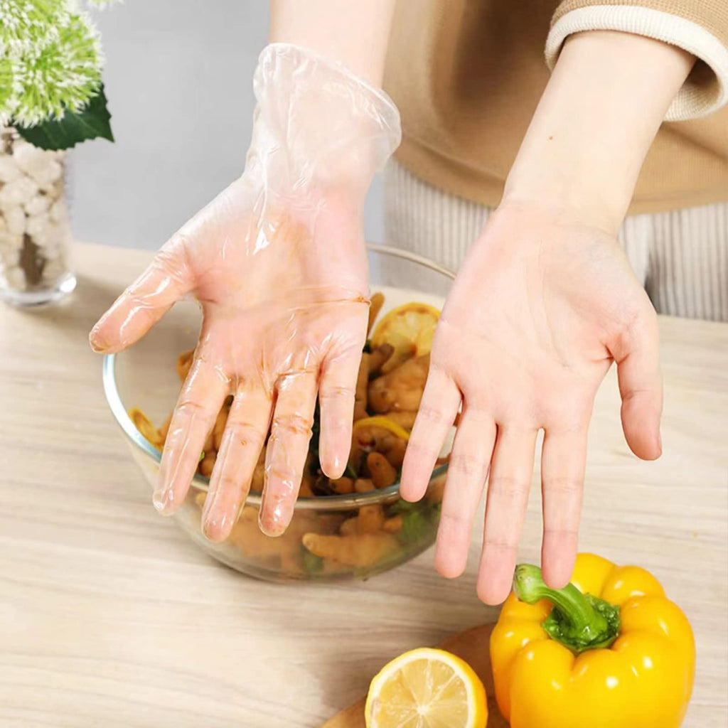 EDI Disposable Vinyl Gloves - Clear, Powder-Free, Latex-Free, Ambidextrous, Large/Extra Large, 100 Count