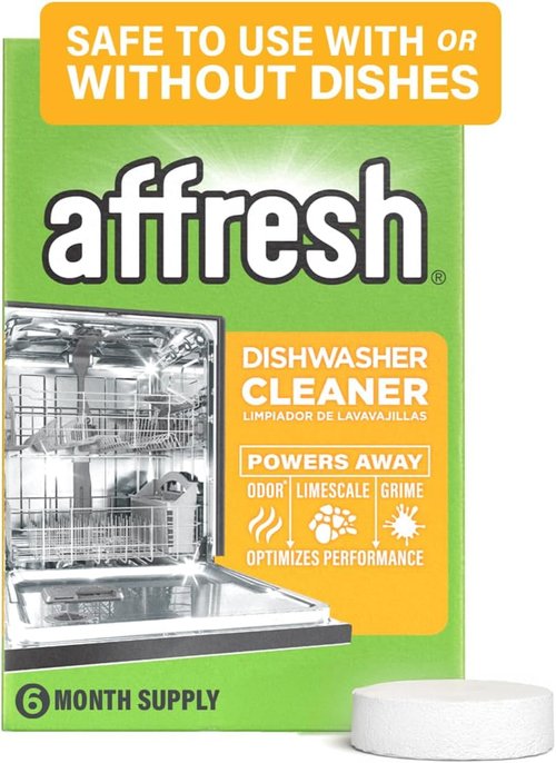 Affresh Dishwasher Cleaner - Eliminate Odor, Bacteria & Grime - 6 Tablets for 6 Month Supply