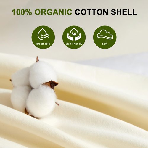 APOBUY 20x26 Large Organic Buckwheat Pillow with Dual-Layer Pillowcase and Extra Tartary Buckwheat Hulls, Adjust Height and Firmness, Neck Support Pillow for Back and Side Sleepers