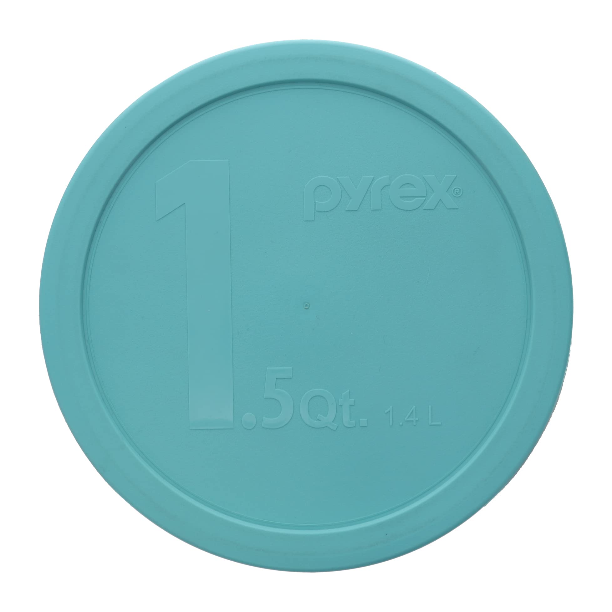 Pyrex 323-PC 1.5qt Sun Bleach Turquoise Mixing Bowl Food Storage Replacement Lids (2-Pack) - Made in USA
