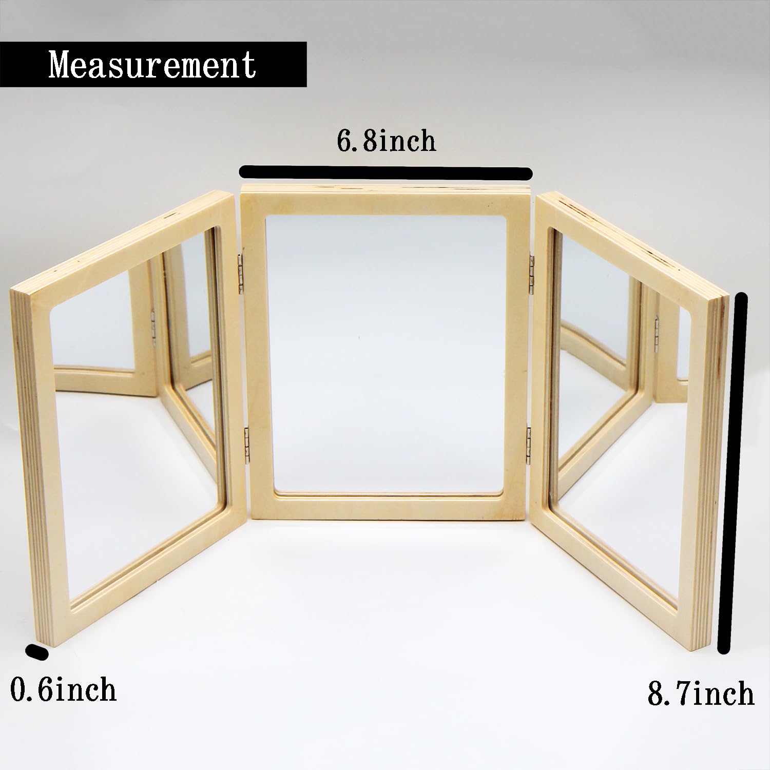 SZREGGIO Montessori & Reggio Inspired Children Mirror, Preschool Classroom Essential, 3 Panels, 3-in-1 Folding, Small Mirror for Light Table Explore