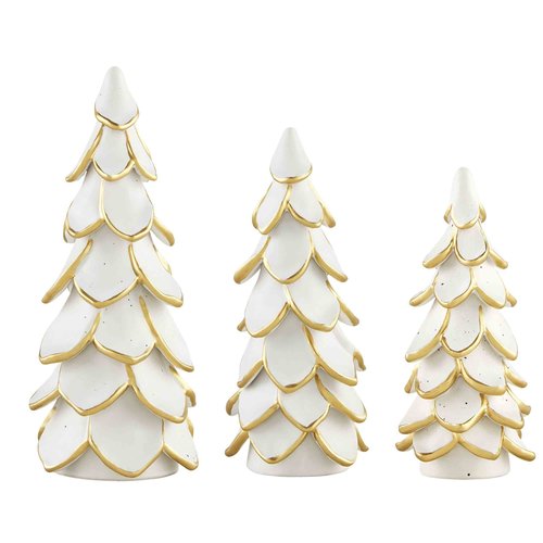 Mud Pie Gold Ceramic Tree, Small, 6" x 3"