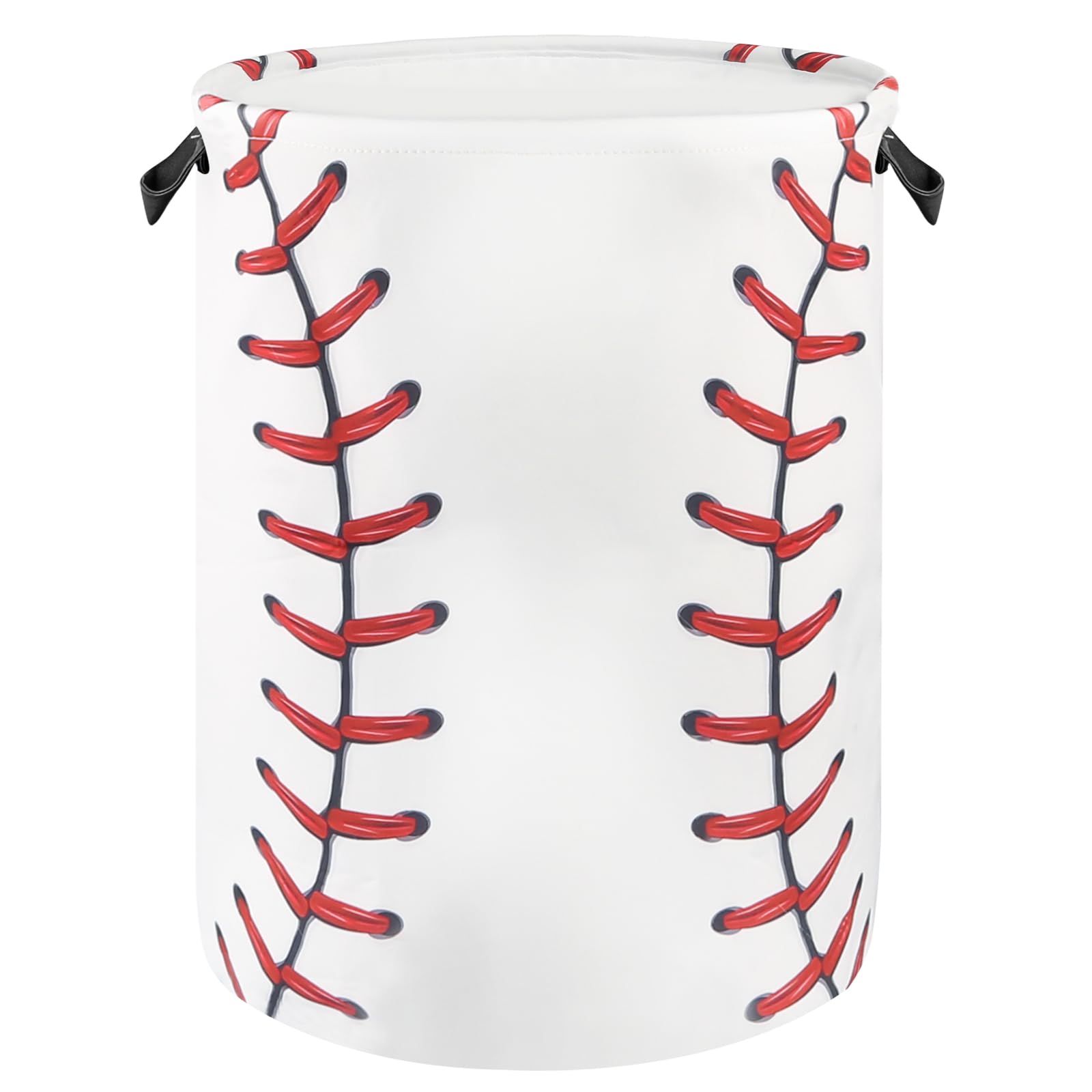 Baseball Laundry Basket for Boys Room Decor, Kids Nursery Hamper Gift for Bathroom Bedroom Sports Room Accessories, Teens Stuff Storage Bin, 17.71"x13.77"