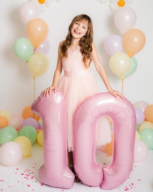 **Number Pastel Pink Balloons - 40 Inch Large Foil Balloon for Happy 20th Birthday Celebrations**