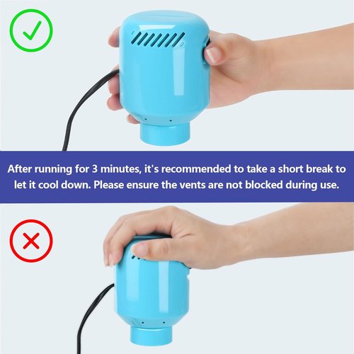 HOTBAG Electric Air Pump - Portable Vacuum Pump for Travel & Clothing Storage | Blue
