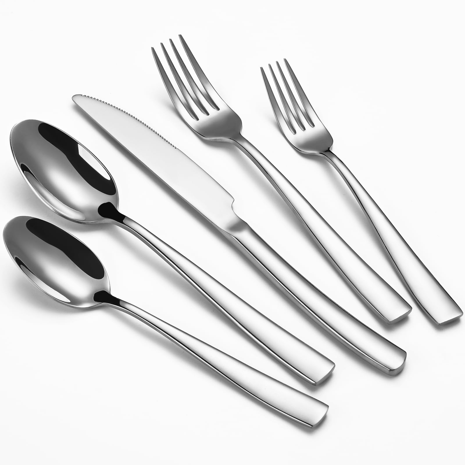 8-Piece Salad Forks Set, Food Grade Stainless Steel Silverware Dinner Fork, Flatware Forks Use for Home, Kitchen, Restaurant, Dishwasher safe - 7 Inches