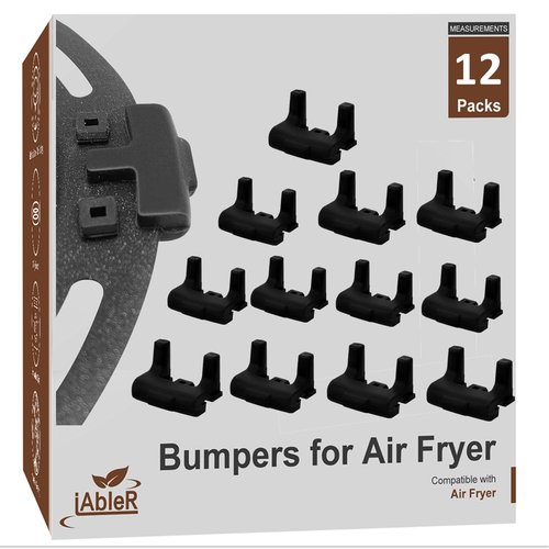 Replacement Rubber Feet for Crux & Bella Pro Series (3.7QT, 4QT, 6.3QT) - 12PCS Premium Bumpers, Tabs & Stoppers | Fix Loose Tray, Prevent Shaking & Reduce Noise