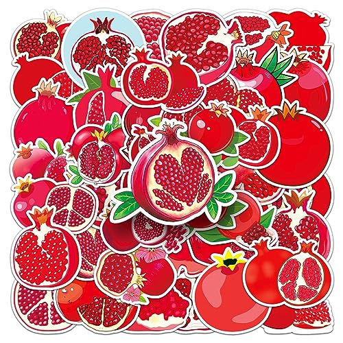 50 Waterproof Pomegranate Stickers for Journaling & DIY Decor
