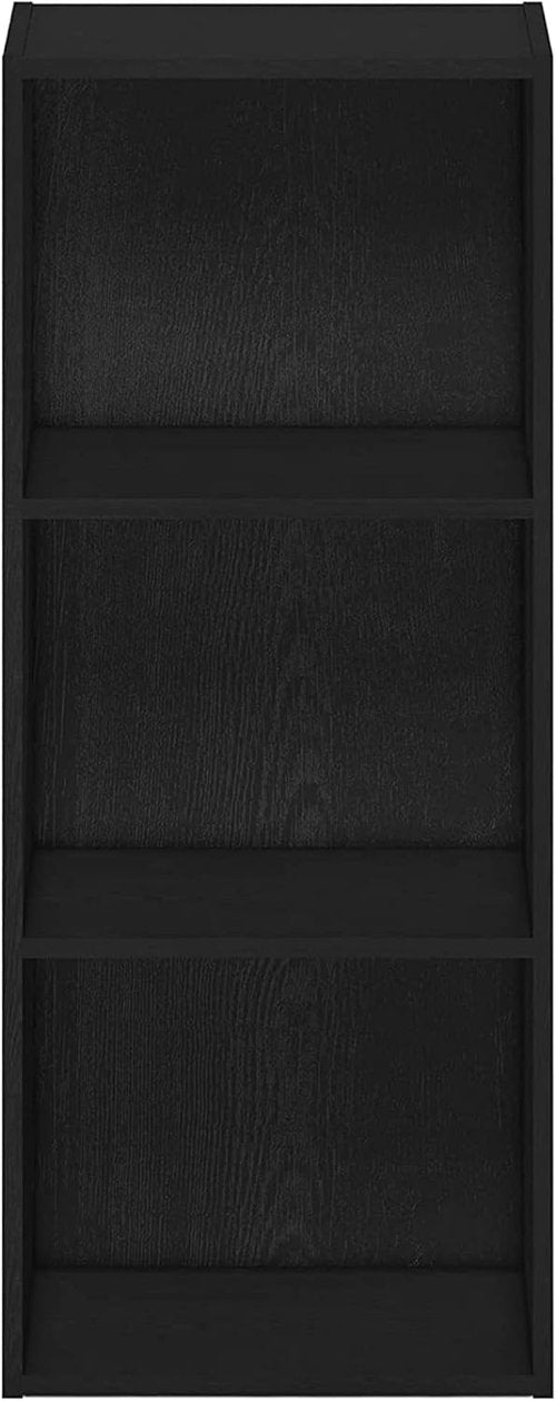 Furinno 3-Tier Bookcase and Shelf Storage Bundle - Blackwood & Americano Finish Options