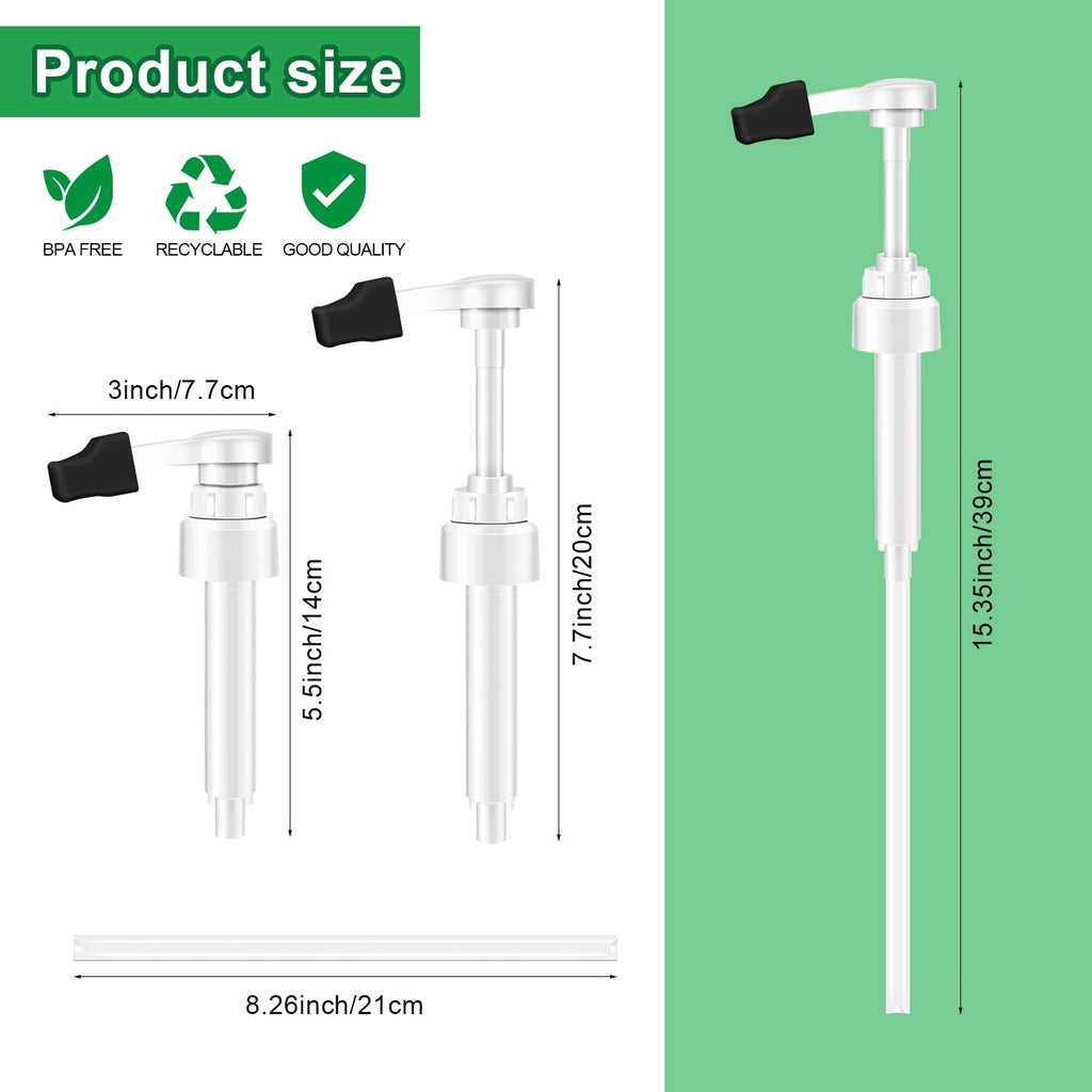 2pcs White Syrup Pump 750ml Glass Bottle White Coffee Syrup Pump with Tip Cap(2) Compatible with Monin Glass Bottles