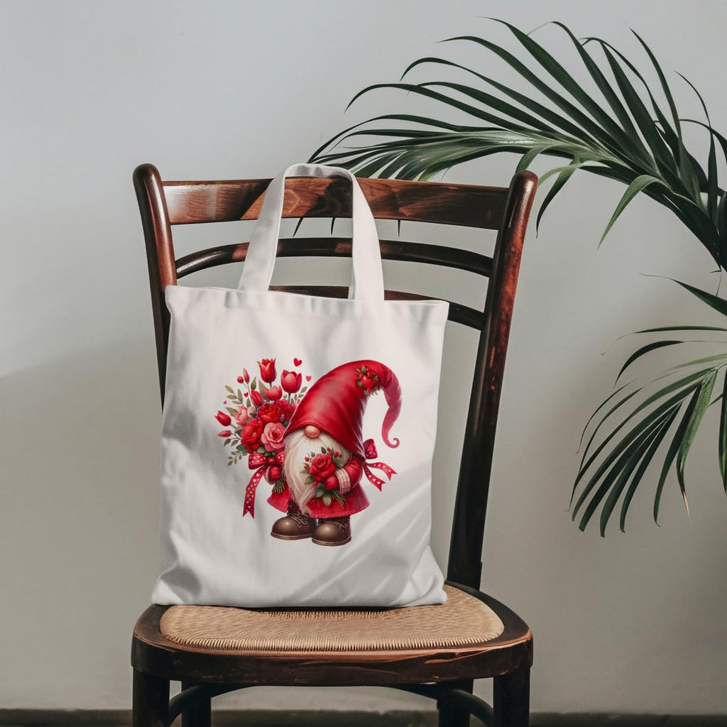 Sldpngo Aesthetic Tote Bags for Women Valentine's Day Cute Tote Bag Canvas Tote Bag for Vacation Shopping Grocery Mother's Day Spring Birthday Gifts for Women Wife Lover Gnome Gift