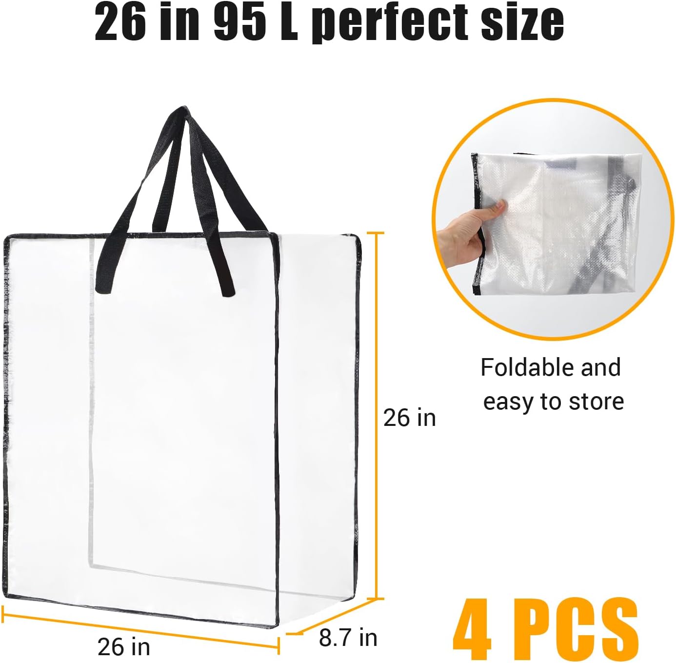 Skiennix Wreath Storage Bag - 26 Inch | 95L Container for Seasonal Decor & Bedding