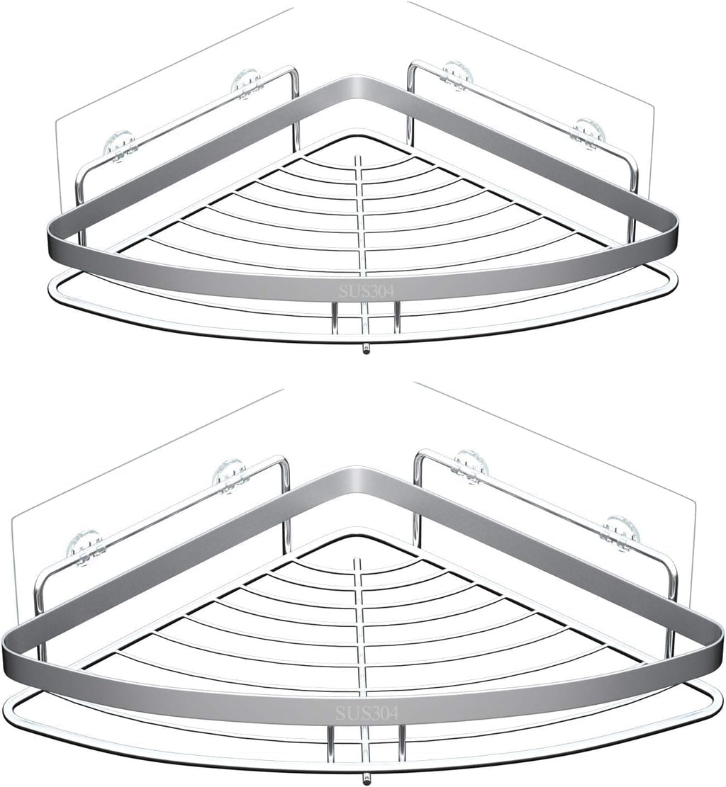 Skiennix 14PCS Shower Caddy Adhesive Replacement - Heavy-Duty No-Drill Organizer Strips for Bathroom