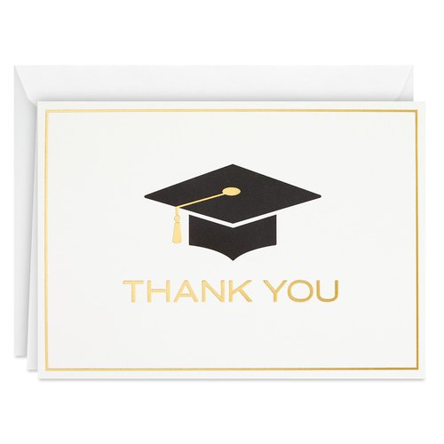 Hallmark Graduation Thank You Cards Bulk, Graduation Cap (40 Thank You Notes and Envelopes)