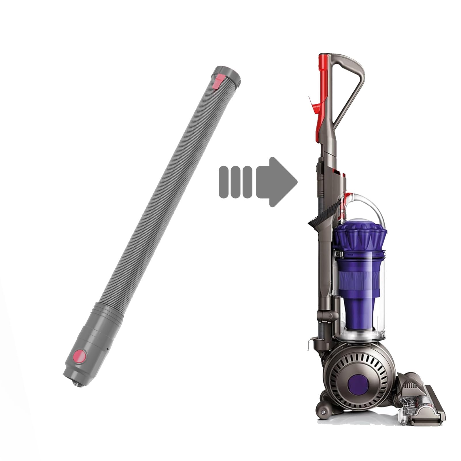 Upgraded Hose Assembly Replacement for Dyson Upright Vacuums of DC41 DC40 DC66 DC65 UP14 UP13 UP20 UP30,Hose Attachment Accessories Ref. Part No. 920765-03, 920765-04