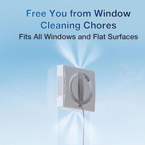 Hipoten 1L Window Cleaning Solution for ECOVACS Winbot W3/W2S/W2 PRO/W1/MINI Series - Streak-Free Glass Cleaner Fluid, Low-Foam, Non-Corrosive Robot Window Washer Liquid for Glass, Mirrors, Tiles