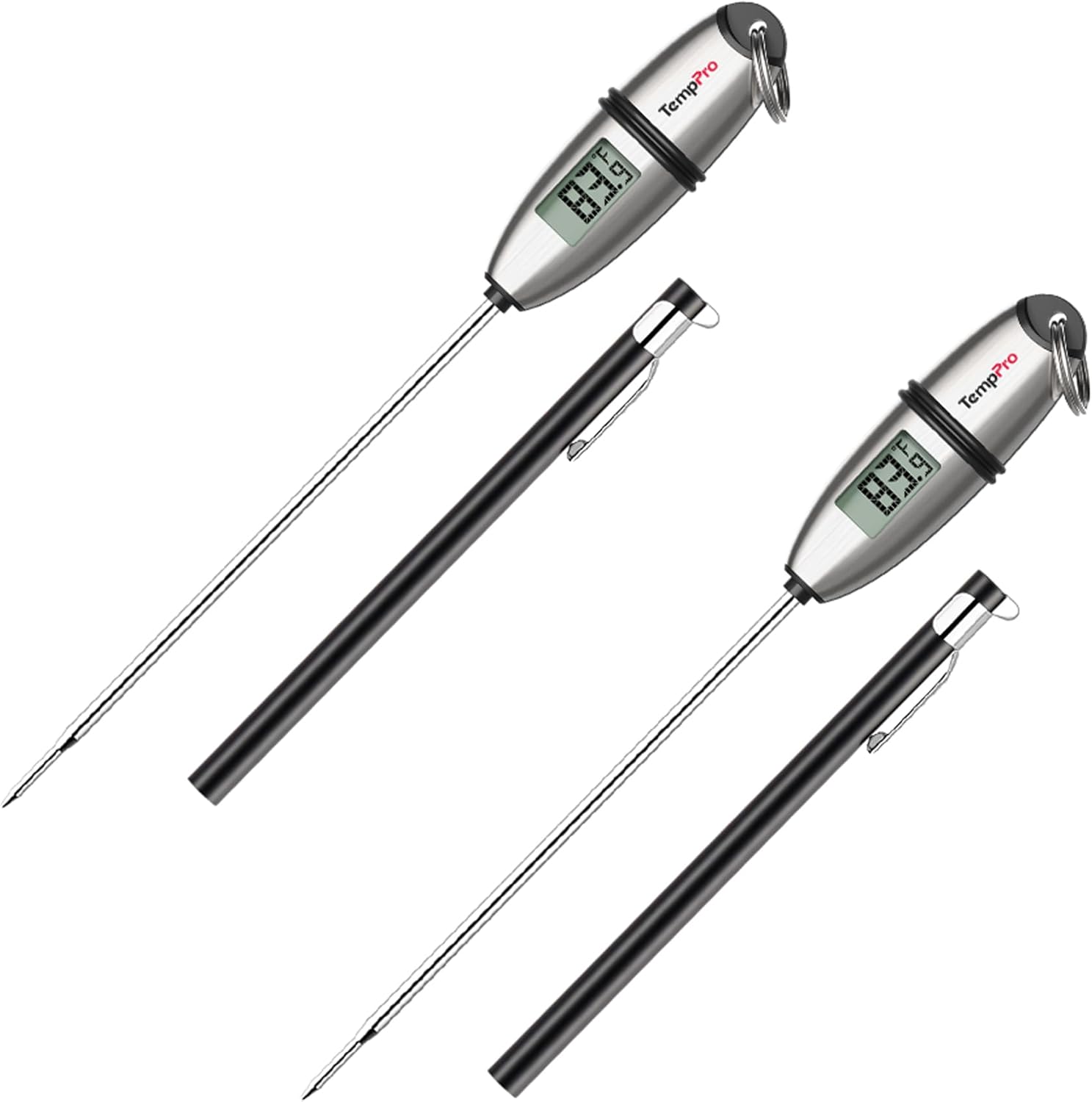 TempPro Digital Food Thermometer - Accurate Cooking & Baking Tool with Long Probe | 2 Pack