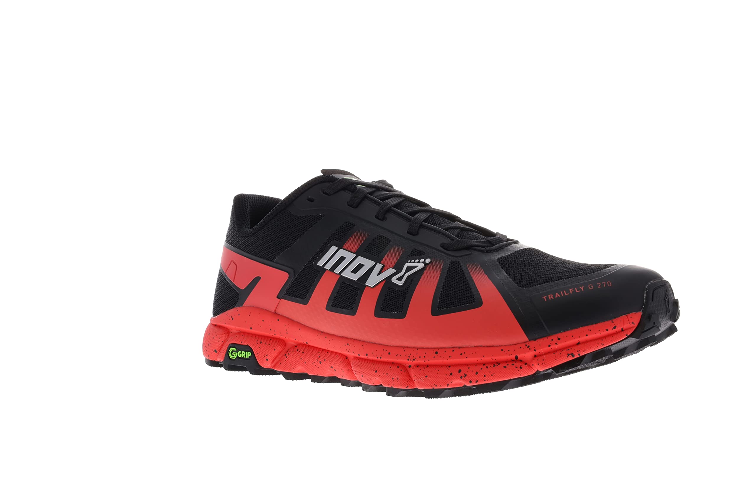 Inov-8 Men's Trailfly G 270 Sneaker, Black/Red, 9