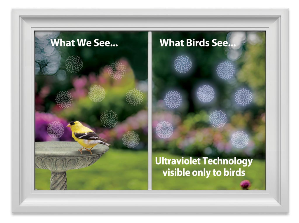 WindowAlert Performance Series Modern Dots Anti-Collision Decal - UV-Reflective Window Decal to Protect Wild Birds from Glass Collisions - Made in the USA