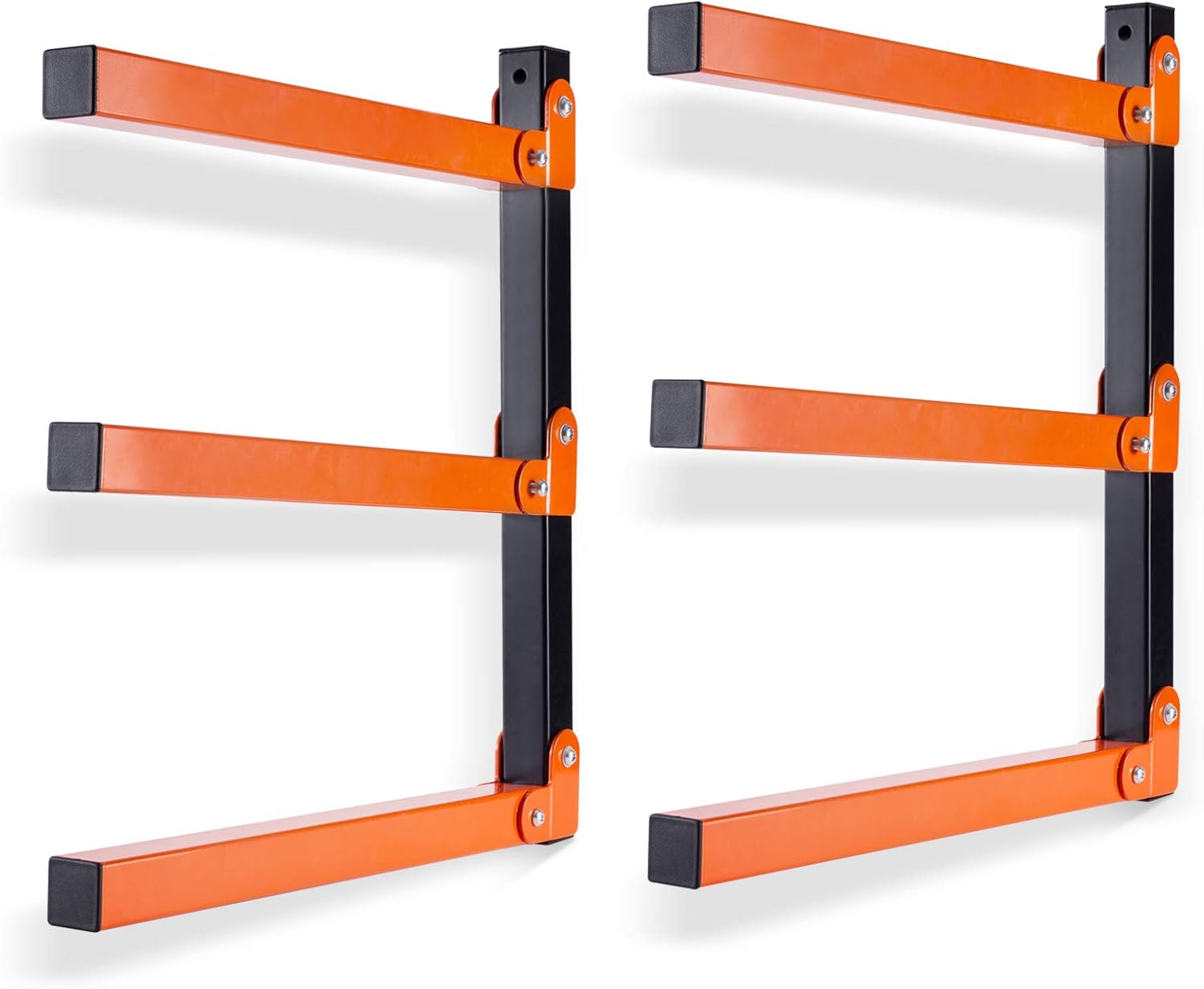 Ultrawall Wall Mount Wood Organizer - 3-Level Lumber Storage Rack for Indoor & Outdoor Use | 2 Pack