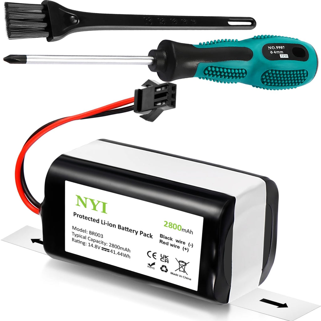 NYI Replacement Battery with Tools Compatible with Eufy RoboVac 11 11C 11S Plus 11S MAX 12 15C 15C MAX 15T 25C 30C G10 Hybrid G30 Edge R500 R450,Ecovacs Deebot N79 N79S N95 DN622 661,Goovi F007C Etc
