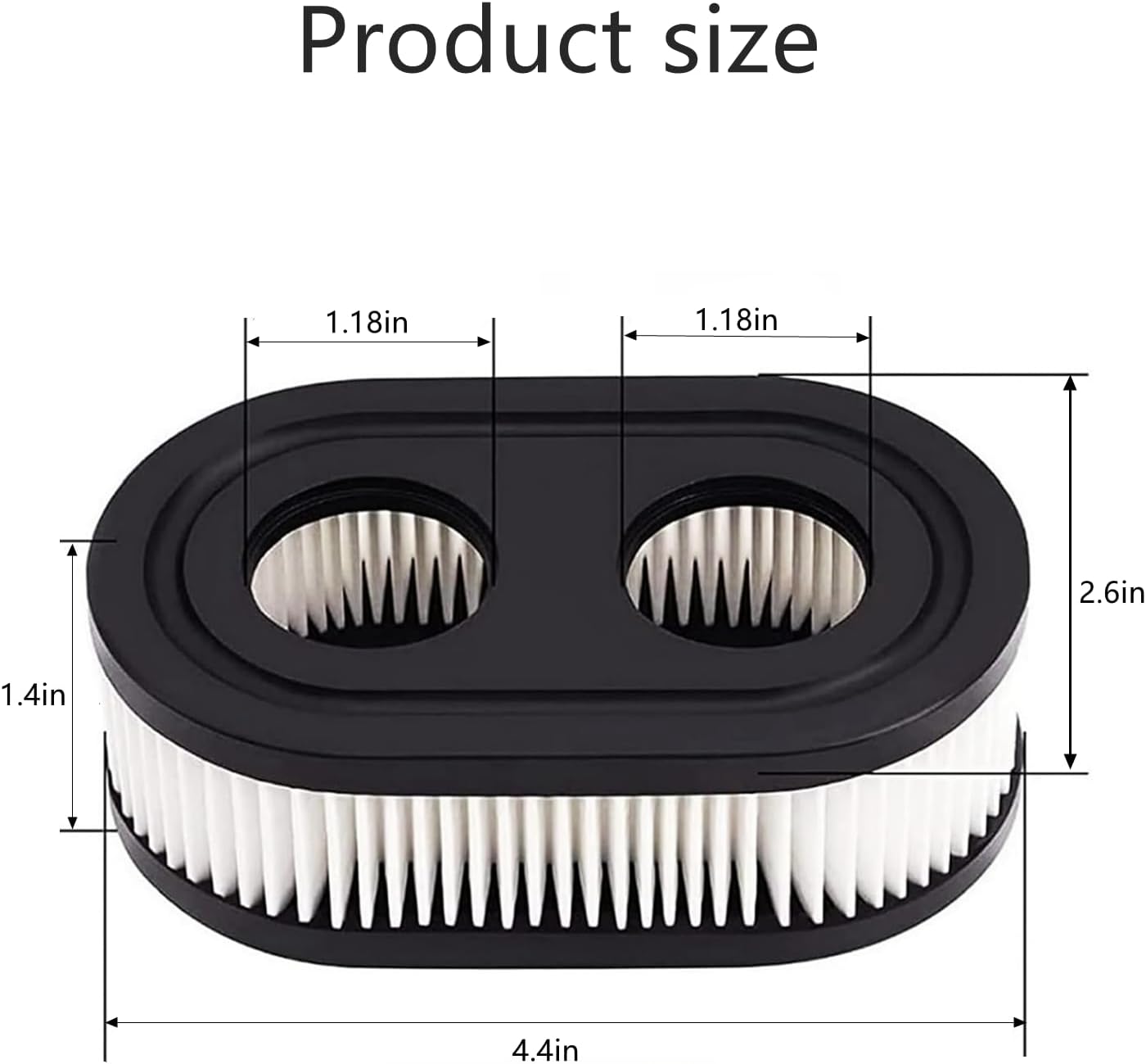 593260 Air Filter - Replacement Cartridge for Lawn Mowers | Fits 4247, 5432, 550E Series (2 Pack)