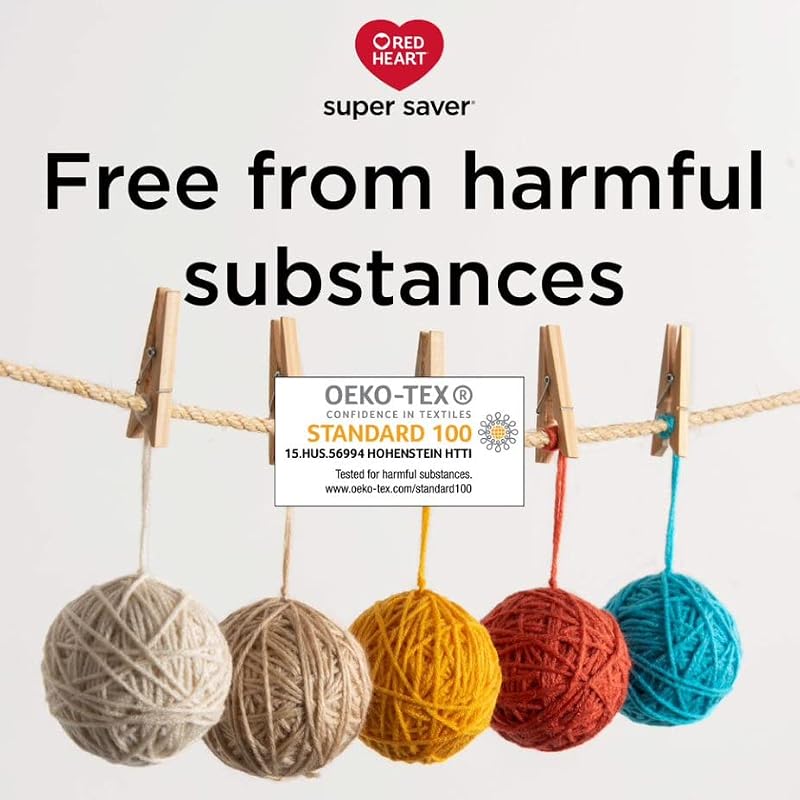 Red Heart Super Saver Metallic Yarn, Red, 3-Pack for Crocheting