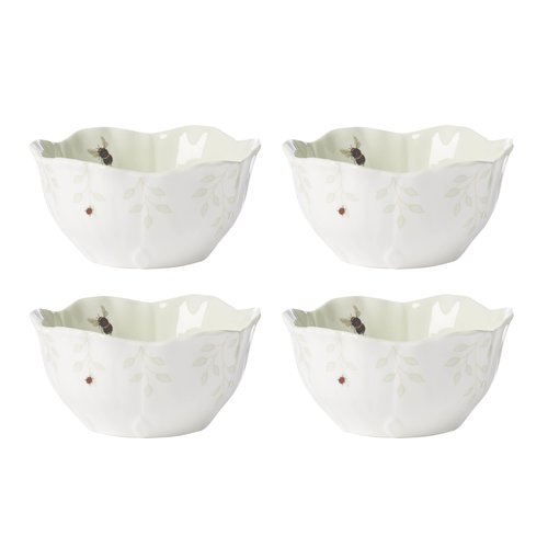 Lenox 897162 Butterfly Meadow Floral Dessert Bowls, Green, Set of 4