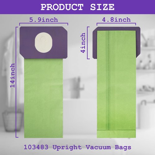 MaxLLTo 10 Pack Replacement 103483 Upright Vacuum Bags for ProTeam 1500HEPA 1500XPHEPA 1200XPHEPA ProCare15 and ProCare151XP