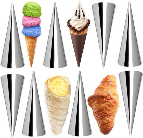 FantasyDay Non-Stick Cream Horn Molds - 5 Inch Stainless Steel Cannoli Tubes Kit, Pack of 20