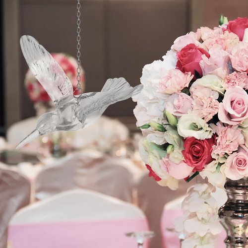 Abaodam Hummingbird Ornament - Clear Acrylic Flying Birds Decoration for Home & Garden