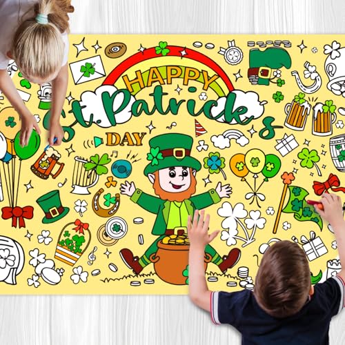 St. Patrick's Day Jumbo Coloring Poster 30"x72" - Fun Party Activity