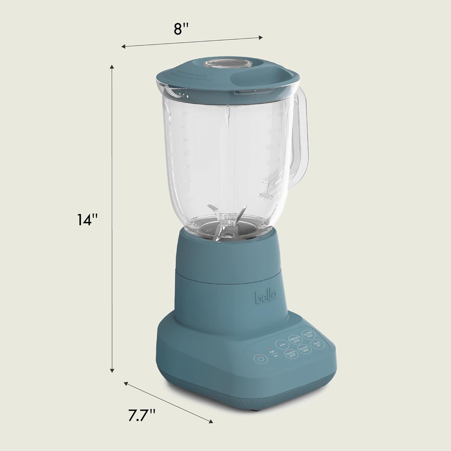Bella 10-Speed Countertop Blender - Juicer & Smoothie Maker with 48oz Capacity, Slim Design, Dishwasher Safe