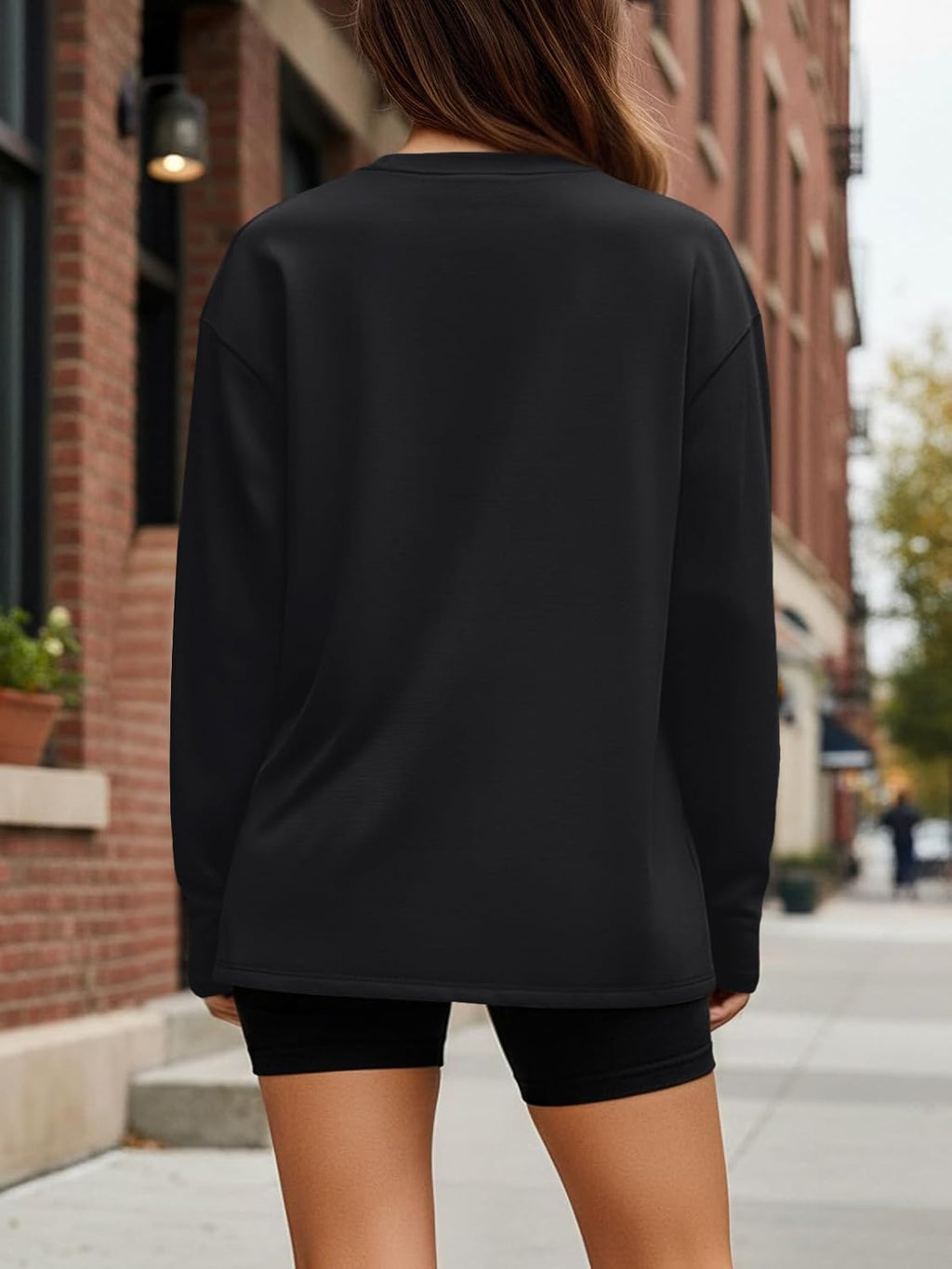 Trendy Queen Women's Oversized Long Sleeve T-Shirt - Casual Spring & Fall Basic Tee in Y2K Style