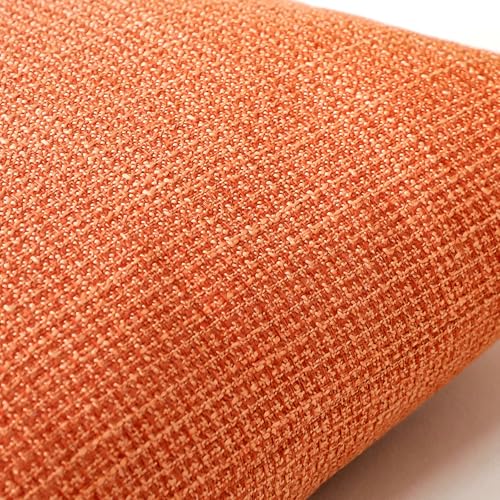 OTOSTAR 4-Pack Linen Decorative Throw Pillow Covers, 12x20 Inch, Orange