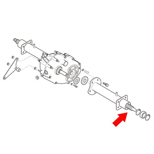 10L0L Driver Side Rear Axle Shaft for 1994.3-2009 EZGO TXT, Medalist, ST, MPT Gas Golf Cart, Includes Bearing, OEM# 72056G01 72056-G01 (ONLY for Gas Cart)