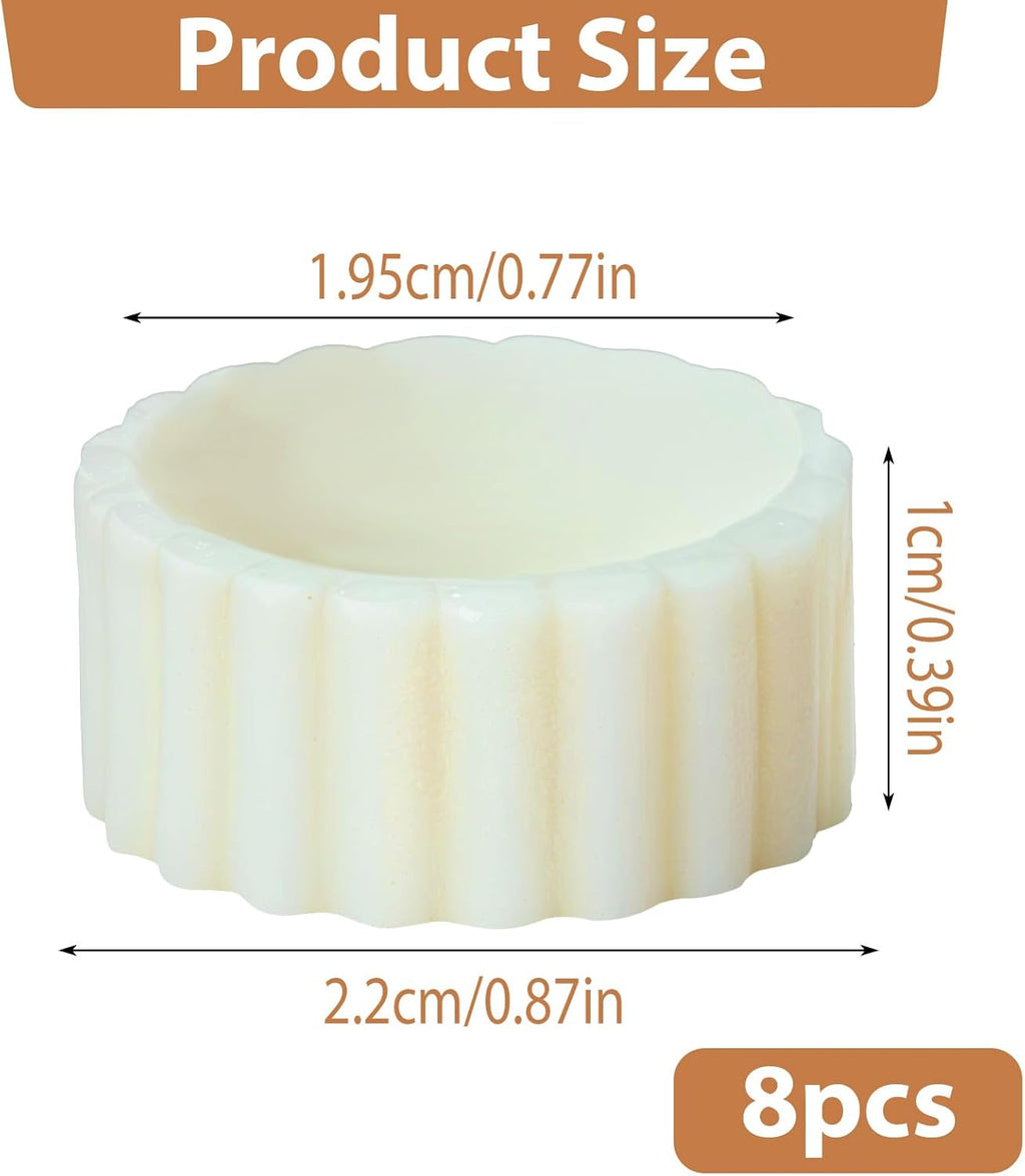 Skiennix Silicone Taper Candle Holders - 8PCS Rubber Gripper Rings for Weddings & Home Decor