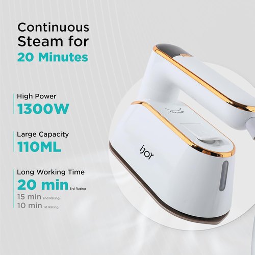 iJoy Travel Steamer Iron - 1200W Portable Handheld with 4 Modes & LCD Display | Fast Heating, 180° Swivel Handle, Ideal for Home & Travel