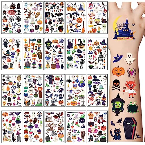 Felico 360PCS Halloween Temporary Tattoos for Kids and Adults