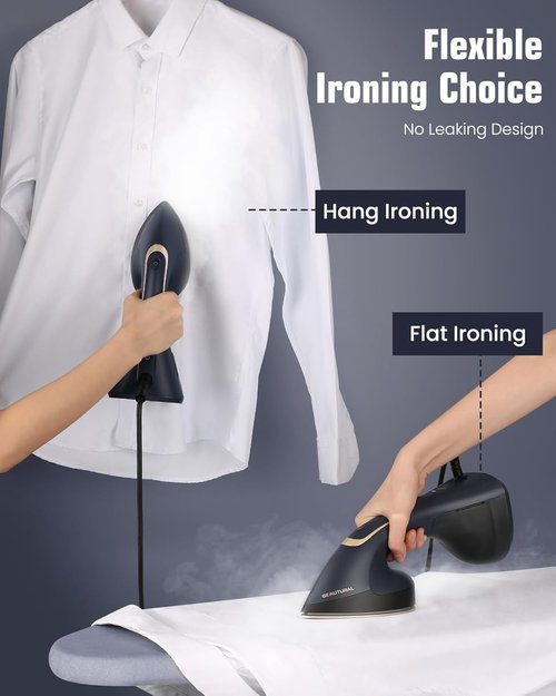 Beautural Steamer for Clothes - 2-in-1 Handheld Fabric Wrinkle Remover | 1200W Fast Heat-Up, Auto-Off